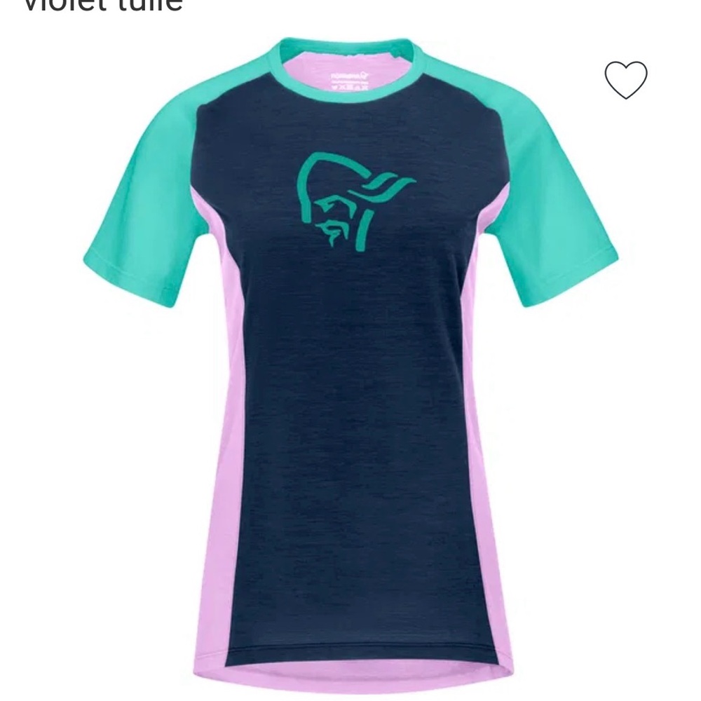 Women's Short Sleeve Tee - Navy and Teal